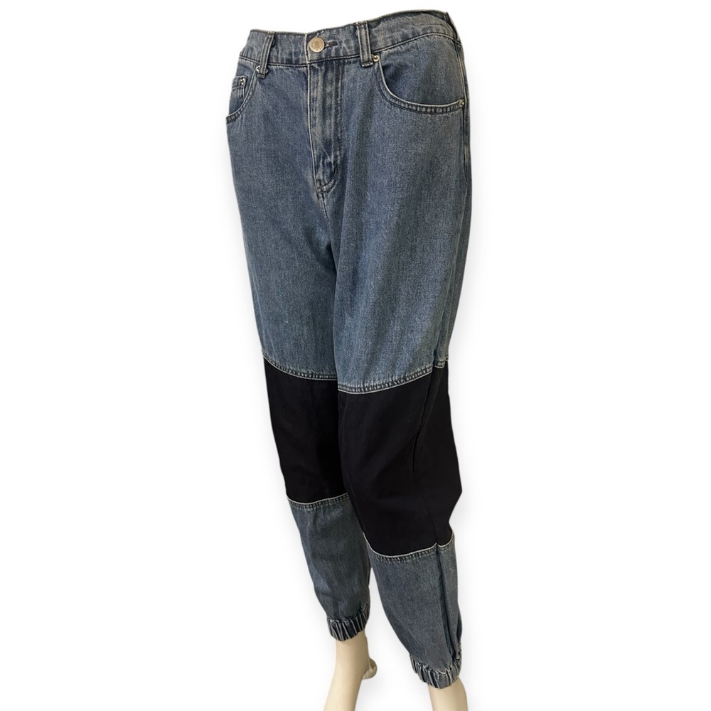 Women’s Two-Tone Denim Jogger Jeans